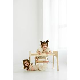 Table et chaise en bois pour enfants S/M - naturel, baby wood