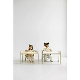 Table et chaise pour enfants S/M - blanc