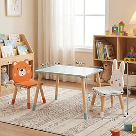 Table et chaises pour enfants Ourbaby - Joyeux amis de la forêt