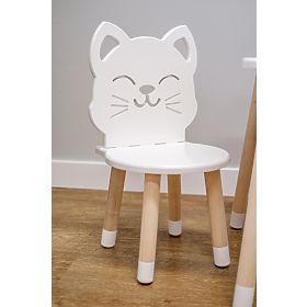 Table pour enfants avec chaises - Chat - blanc