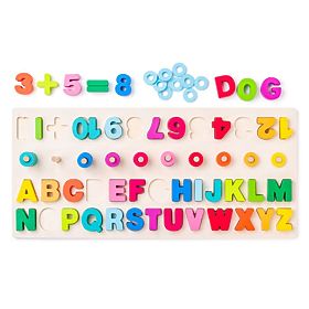 Tableau didactique avec lettres et chiffres, Woodyland Woody
