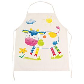 Tablier en coton - peinture sur textile