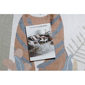 Tapis BONO 8426 Jungle, animaux sauvages crème / or foncé, F.H.Kabis