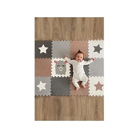 Tapis de jeu en mousse 12 mcx - Lama et étoiles