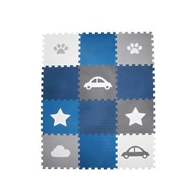 Tapis de jeu en mousse 12 pcs - Nuage, voiture, chaussure, étoiles