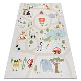 Tapis de lavage BAMBINO 1165 Zoo pour enfants antidérapant - beige, F.H.Kabis