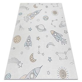 Tapis de lavage BAMBINO 1278 Fusée spatiale pour enfants antidérapant - crème, F.H.Kabis