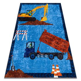 Tapis de lavage JUNIOR 51827.803 Camion, pelleteuse pour enfants antidérapant - bleu, F.H.Kabis