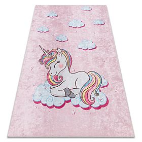 Tapis de lavage JUNIOR 51855.804 Licorne, nuages pour enfants antidérapant - rose, F.H.Kabis