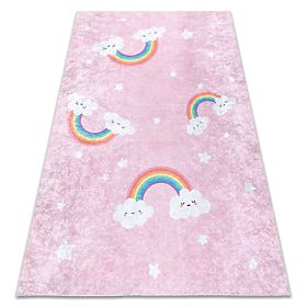 Tapis de lavage JUNIOR 52063.802 Arc-en-ciel, nuages pour enfants antidérapant - rose, F.H.Kabis