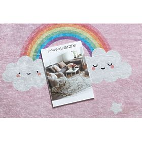 Tapis de lavage JUNIOR 52063.802 Arc-en-ciel, nuages pour enfants antidérapant - rose, F.H.Kabis