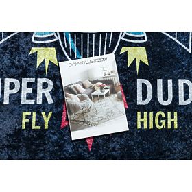 Tapis de lavage JUNIOR 52069.801 Fusée spatiale pour enfants antidérapant - noir, F.H.Kabis