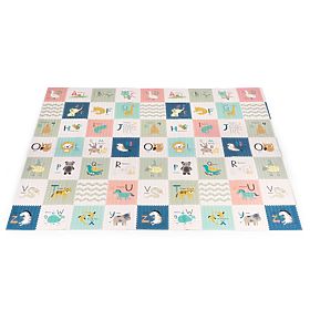 Tapis en mousse pour enfants 200x180 cm éducatif réversible pliable échelle de croissance alphabet E