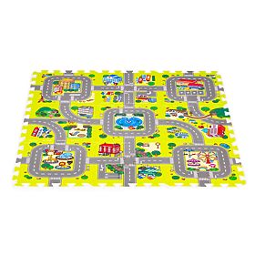 Tapis en mousse pour enfants ville 9 pièces 90,5x90,5 cm IPLAY