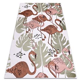 Tapis FUN Flami pour enfants, flamants roses crème, F.H.Kabis