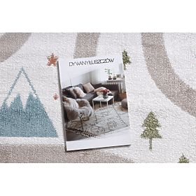 Tapis FUN Polar pour enfants, rue, forêt, crème, F.H.Kabis