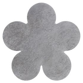 Tapis lavable SHAPE 3106 Fleur Shaggy - gris pelucheux, antidérapant, F.H.Kabis