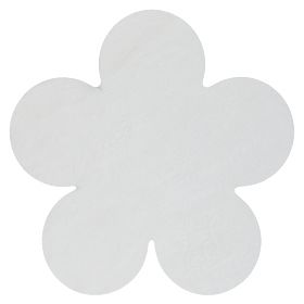 Tapis lavable SHAPE 3106 Fleur Shaggy - ivoire pelucheux, antidérapant, F.H.Kabis