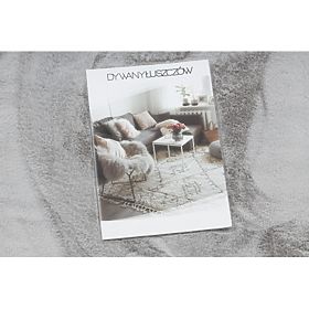 Tapis lavable SHAPE 3146 Ourson Shaggy - gris pelucheux, antidérapant, F.H.Kabis