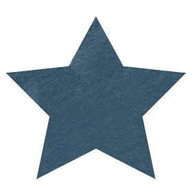 Tapis lavable SHAPE 3148 Étoile Shaggy - bleu pelucheux, antidérapant, F.H.Kabis