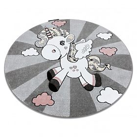 Tapis rond PETIT LICORNE, gris, F.H.Kabis