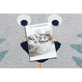Tapis YOYO GD80 blanc / gris - Tigre pour enfants, structurel, sensoriel Franges, F.H.Kabis
