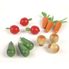 Tidlo Caisse en bois avec légumes, Tidlo