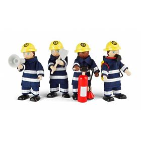 Tidlo Figurines en bois de pompiers