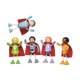 Tidlo Figurines en bois Super-héros