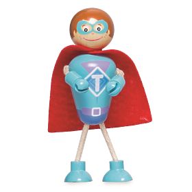 Tidlo Figurines en bois Super-héros