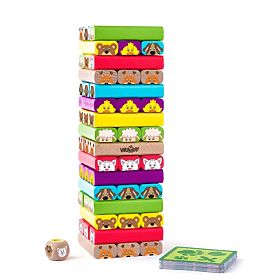 Tour colorée avec des animaux - jeu d'adresse
