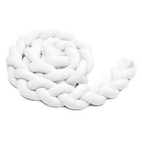 Tour de lit tressé - blanc