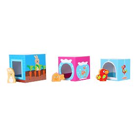 Tour Small Foot Cube avec animaux en bois
