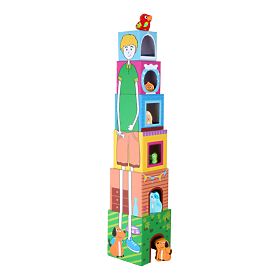 Tour Small Foot Cube avec animaux en bois