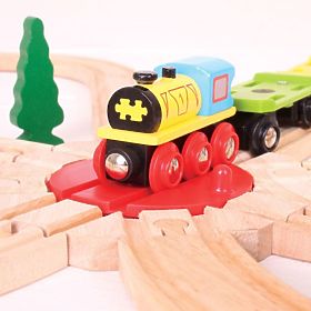 Tourniquet ferroviaire Bigjigs avec 8 sorties
