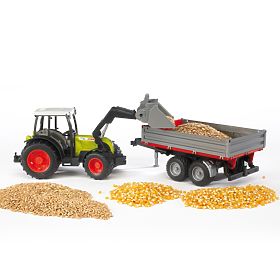 Tracteur Bruder CLAAS Nectis 267F avec chargeur et remorque