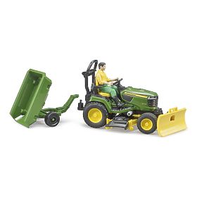Tracteur de jardin Bruder John Deere X949 avec jardinier, Bruder