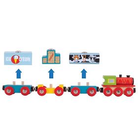 Train de marchandises Bigjigs Rail + 3 voies