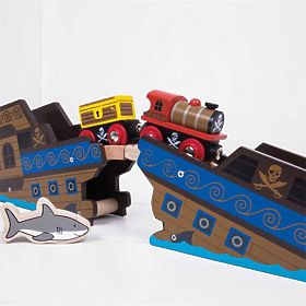 Train Bigjigs Rail Pirate + 3 voies