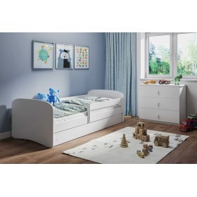 Lit pour enfant avec barrière Ourbaby - blanc