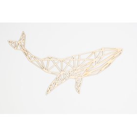 Tableau géométrique en bois - Baleine - différentes couleurs, Elka Design