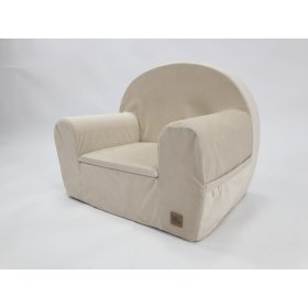 Fauteuil enfant Velours - beige
