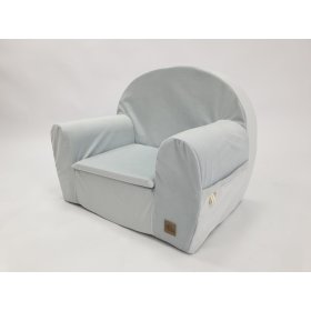 Fauteuil enfant Velours - gris clair