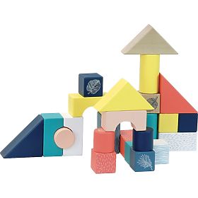 Vilac Chariot en bois avec blocs colorés Canopée