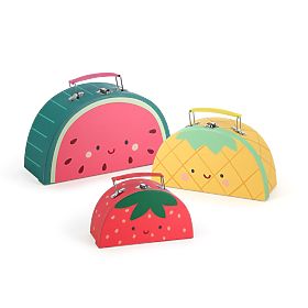 Vilac Ensemble de 3 valisettes Fruits Délicieux Sarah Betz, Vilac