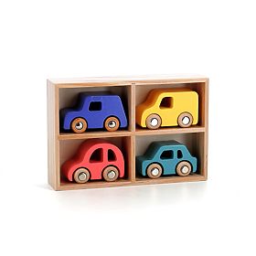 Vilac Ensemble de 4 petites voitures en bois City Vilacity