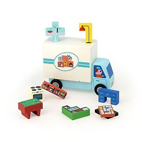 Vilac Jeu de logique en bois Chargez-le correctement ! Déménageurs