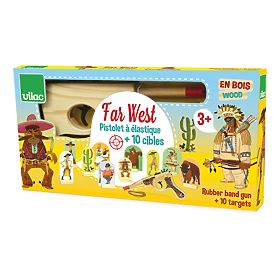 Vilac Pistolet western en bois avec cibles