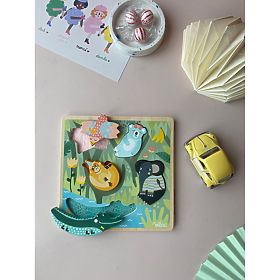 Vilac Puzzle d'insertion sensorielle Jungle