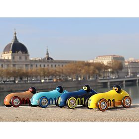 Vilac Voiture en bois Old Sport Compet jaune